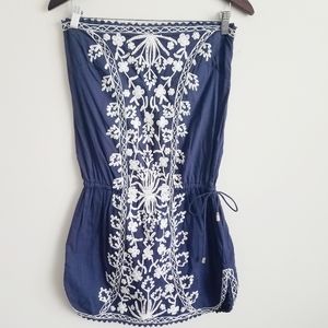 Cynthia Rowley  Embroiled Halter Cover-up/Top